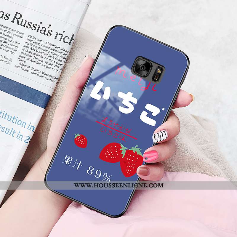Housse Samsung Galaxy S7 Fluide Doux Silicone Simple Étui Blanc Tendance Vent Blanche