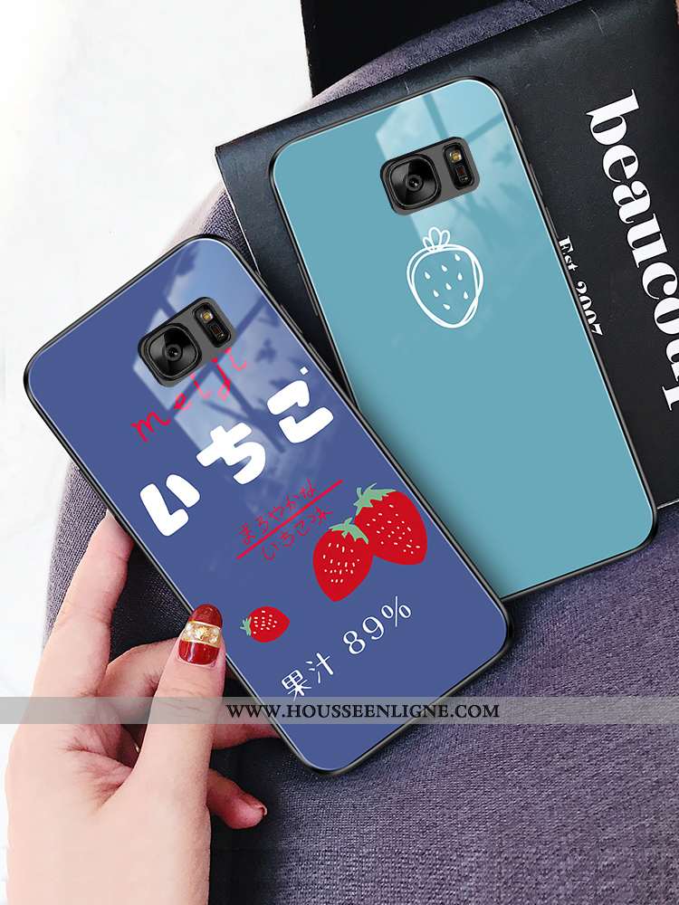 Housse Samsung Galaxy S7 Fluide Doux Silicone Simple Étui Blanc Tendance Vent Blanche