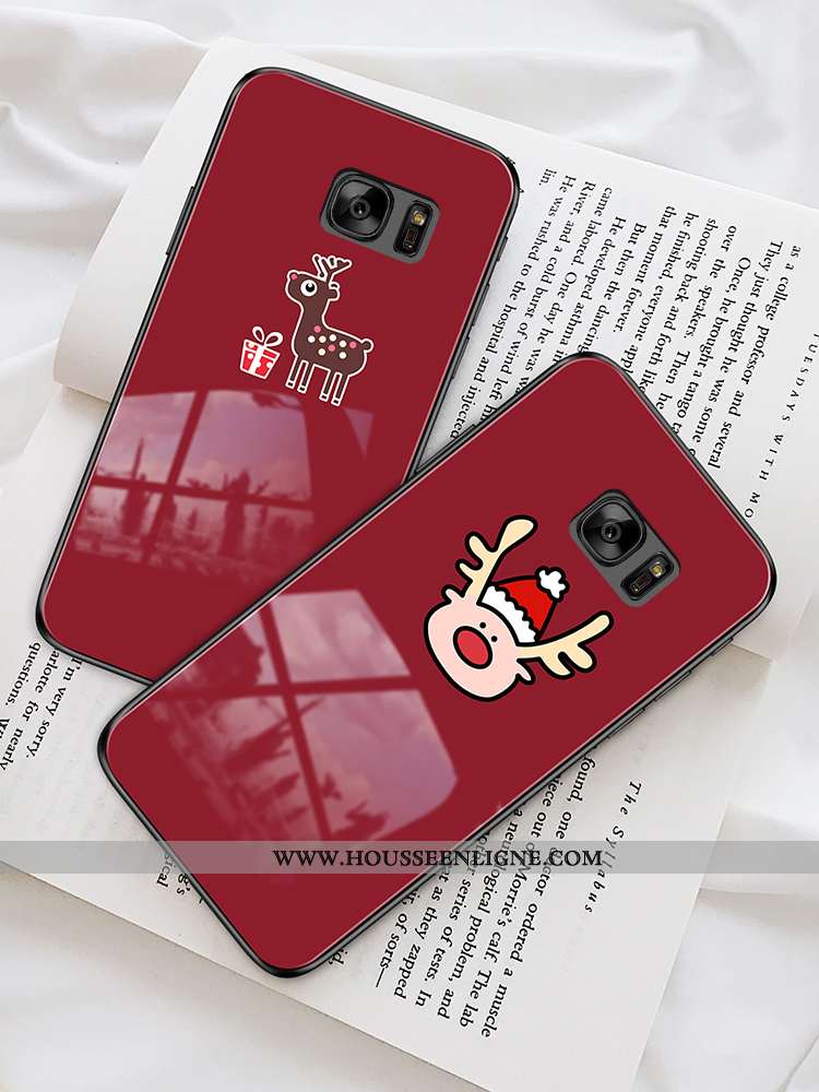 Housse Samsung Galaxy S7 Fluide Doux Silicone Simple Étui Blanc Tendance Vent Blanche