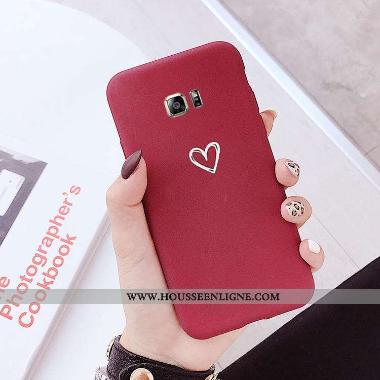 Housse Samsung Galaxy S7 Légère Délavé En Daim Téléphone Portable Ultra Étoile Coque Amoureux Noir