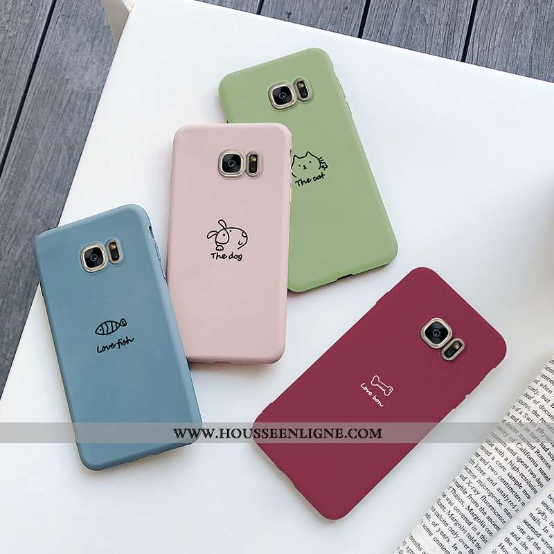 Housse Samsung Galaxy S7 Mode Protection Étui Téléphone Portable Rouge Tendance Tout Compris