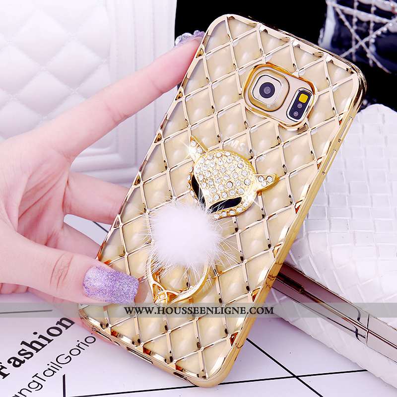 Housse Samsung Galaxy S7 Modèle Fleurie Protection Anneau Étui Rose Support Placage