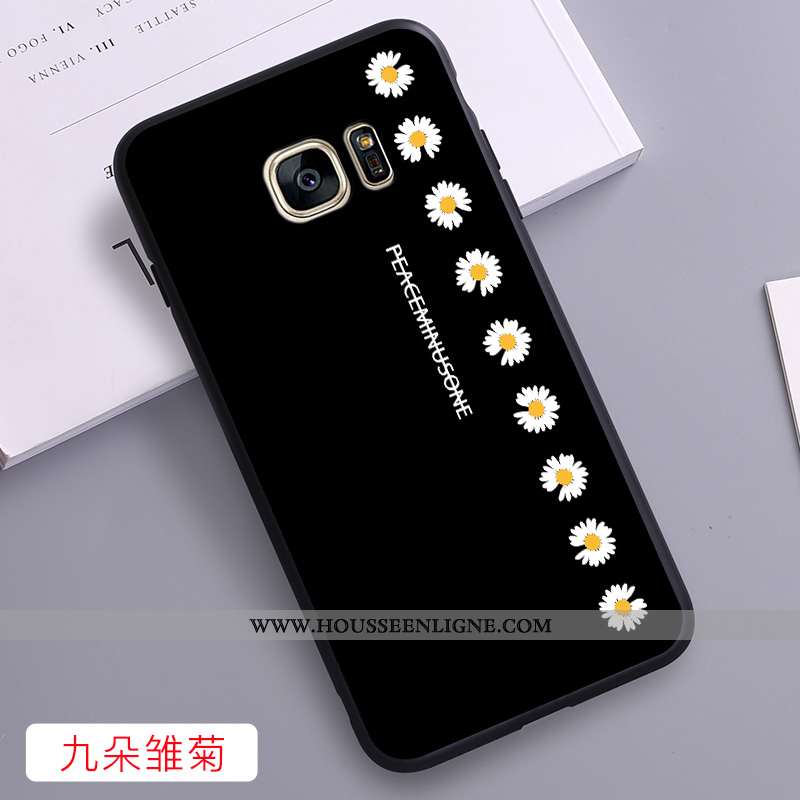 Housse Samsung Galaxy S7 Personnalité Créatif Tout Compris Protection Coque Dessin Animé Étui Noir