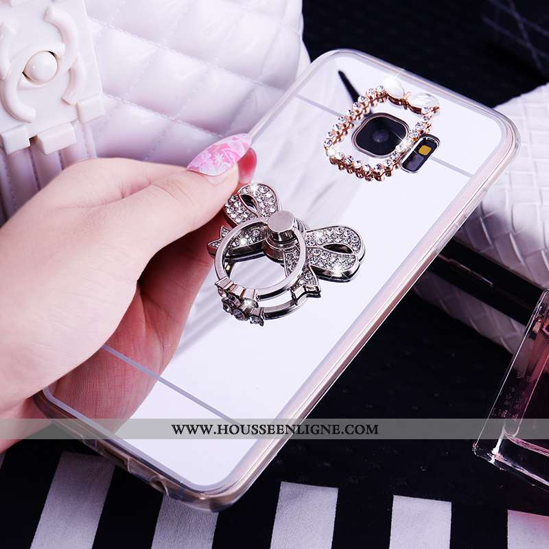 Housse Samsung Galaxy S7 Protection Fluide Doux Rose Téléphone Portable Étoile Étui Coque