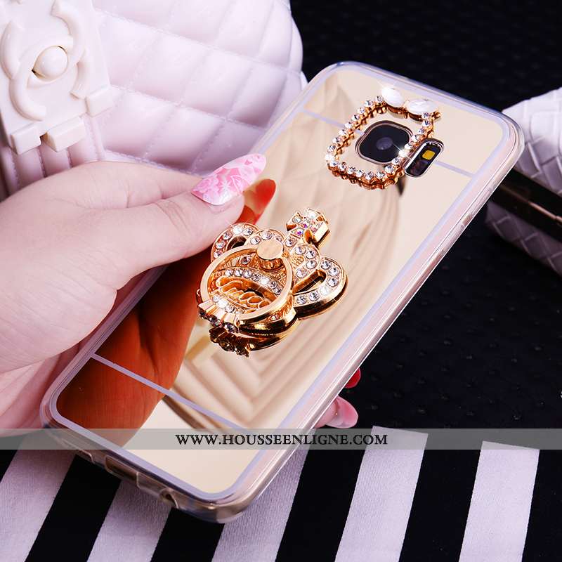 Housse Samsung Galaxy S7 Protection Fluide Doux Rose Téléphone Portable Étoile Étui Coque