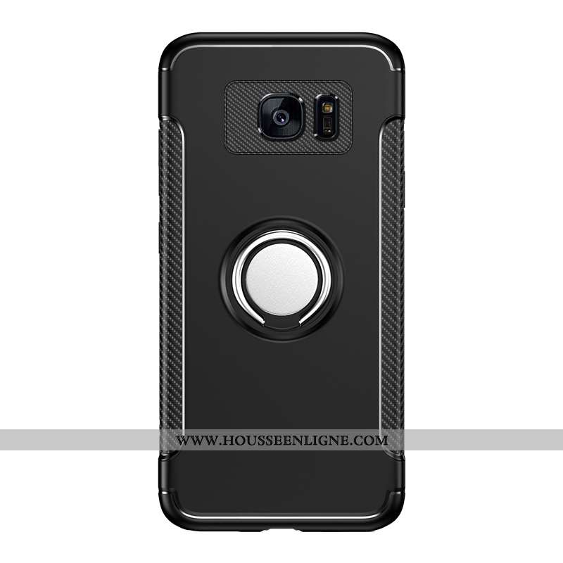 Housse Samsung Galaxy S7 Silicone Protection Étui Noir Téléphone Portable Tout Compris Fluide Doux