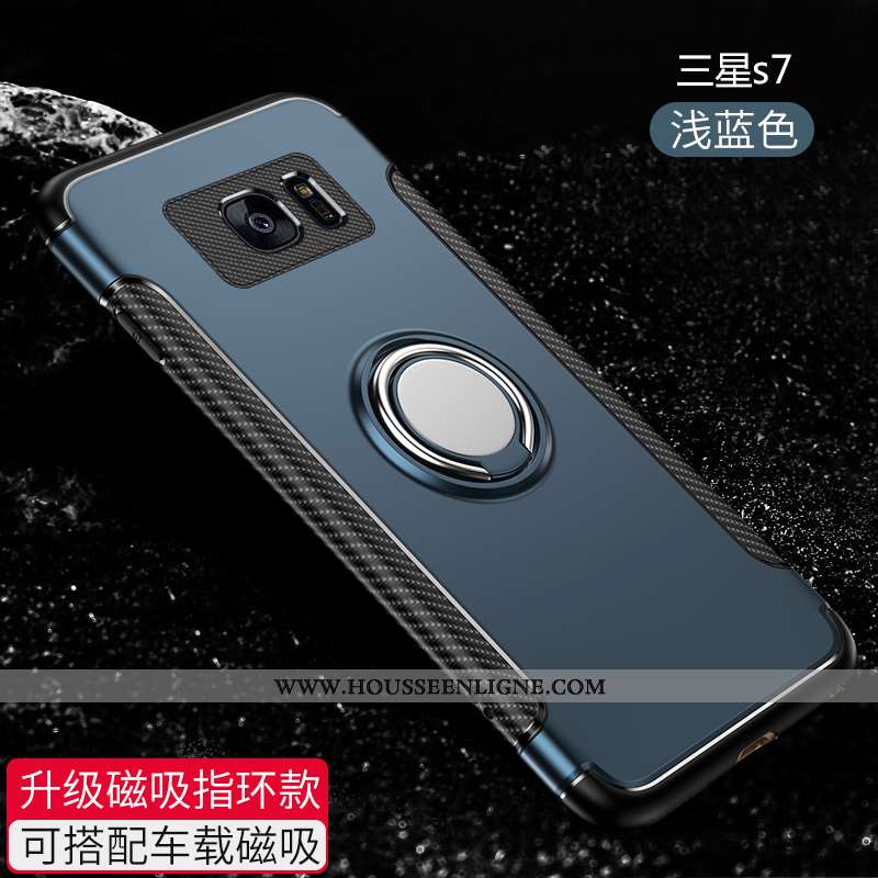 Housse Samsung Galaxy S7 Silicone Protection Étui Noir Téléphone Portable Tout Compris Fluide Doux