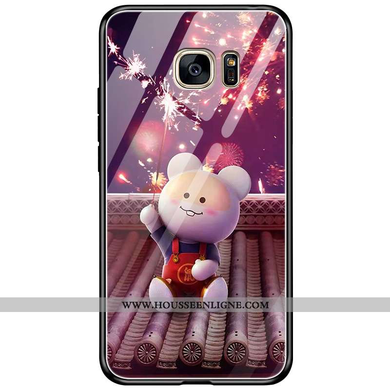 Housse Samsung Galaxy S7 Verre Dessin Animé Incassable Protection Étoile Nouveau Téléphone Portable 