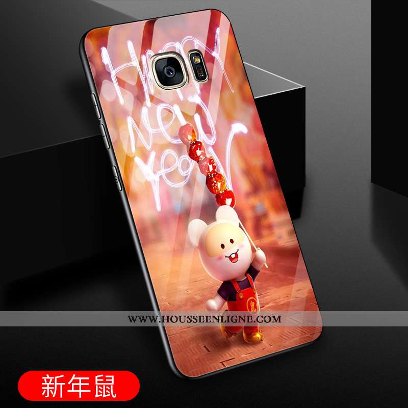Housse Samsung Galaxy S7 Verre Dessin Animé Incassable Protection Étoile Nouveau Téléphone Portable 