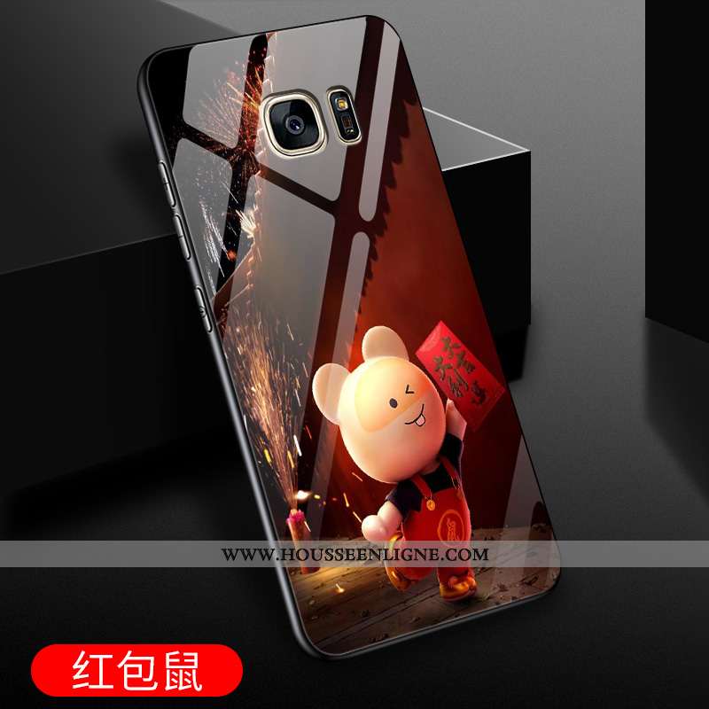 Housse Samsung Galaxy S7 Verre Dessin Animé Incassable Protection Étoile Nouveau Téléphone Portable 