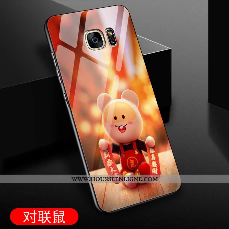 Housse Samsung Galaxy S7 Verre Dessin Animé Incassable Protection Étoile Nouveau Téléphone Portable 