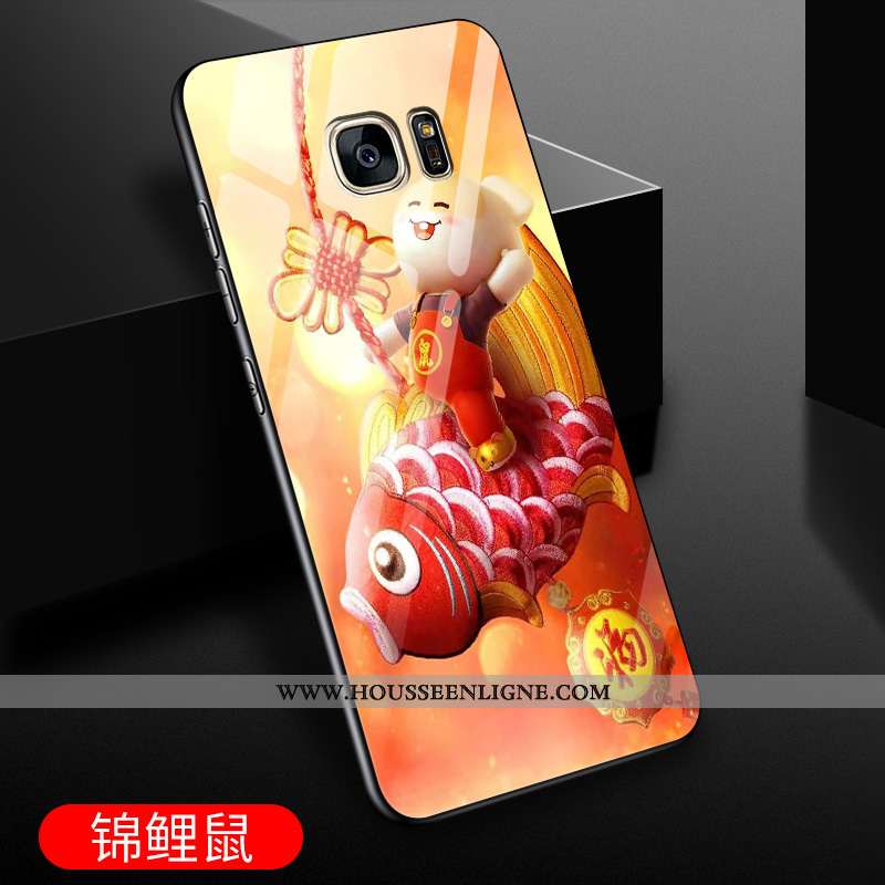Housse Samsung Galaxy S7 Verre Dessin Animé Incassable Protection Étoile Nouveau Téléphone Portable 