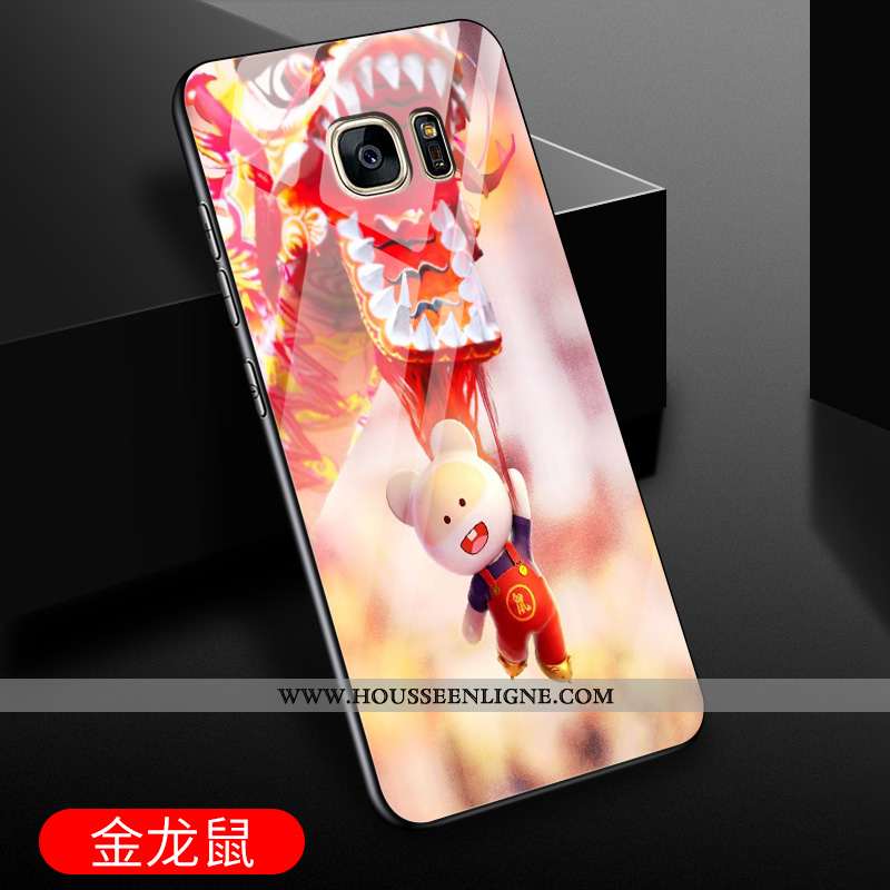 Housse Samsung Galaxy S7 Verre Dessin Animé Incassable Protection Étoile Nouveau Téléphone Portable 