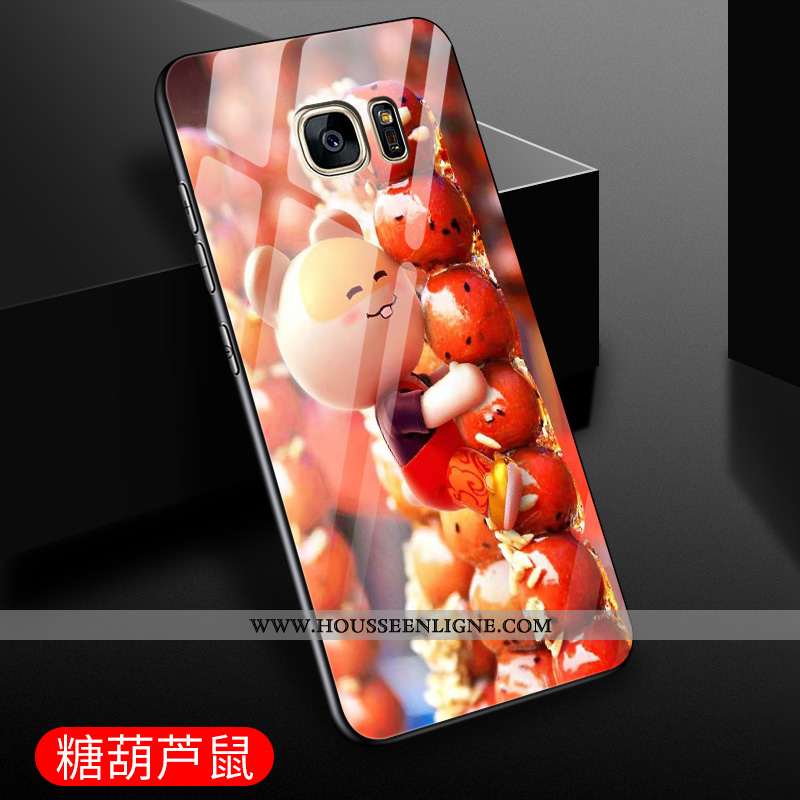 Housse Samsung Galaxy S7 Verre Dessin Animé Incassable Protection Étoile Nouveau Téléphone Portable 