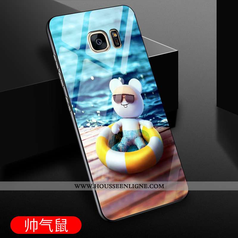 Housse Samsung Galaxy S7 Verre Dessin Animé Incassable Protection Étoile Nouveau Téléphone Portable 
