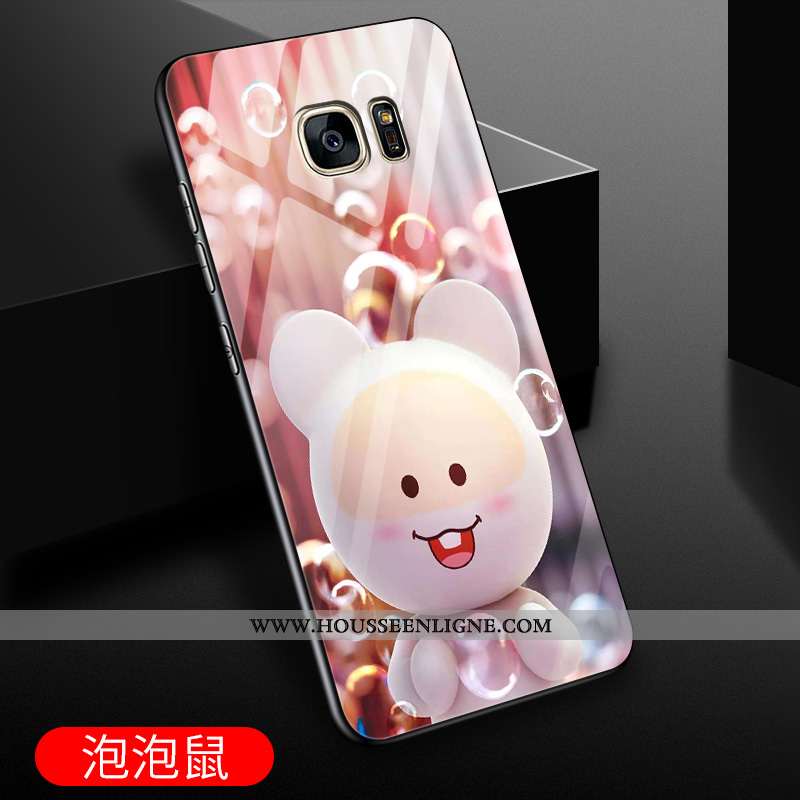 Housse Samsung Galaxy S7 Verre Dessin Animé Incassable Protection Étoile Nouveau Téléphone Portable 