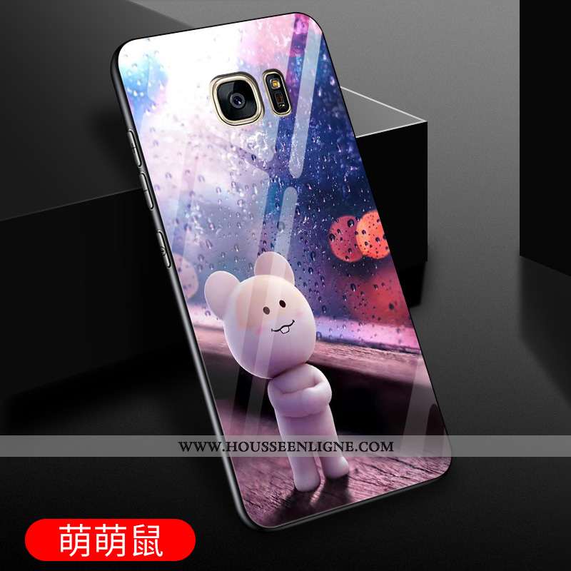 Housse Samsung Galaxy S7 Verre Dessin Animé Incassable Protection Étoile Nouveau Téléphone Portable 