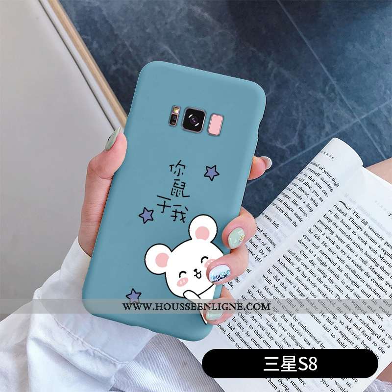 Housse Samsung Galaxy S8 Charmant Ultra Délavé En Daim Tendance Rat Protection Dessin Animé Rose