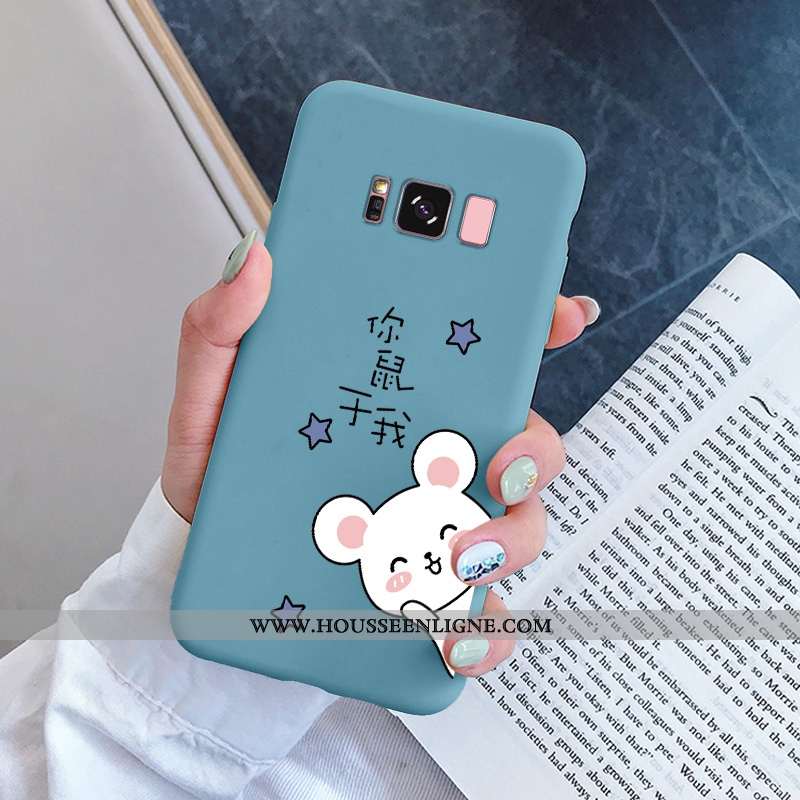 Housse Samsung Galaxy S8 Charmant Ultra Délavé En Daim Tendance Rat Protection Dessin Animé Rose