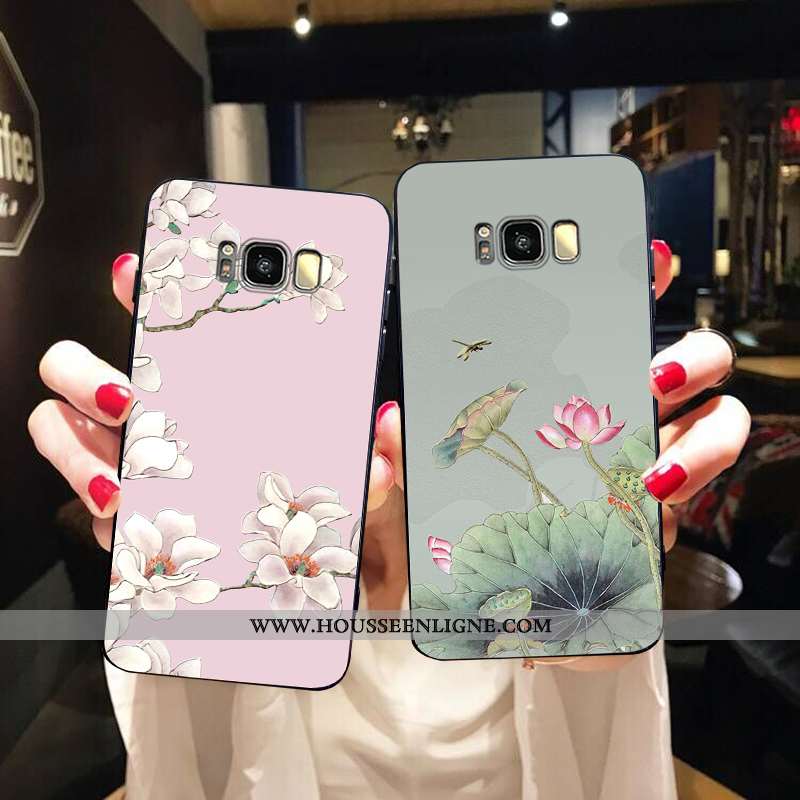 Housse Samsung Galaxy S8+ Créatif Ultra Fleur Tendance Tout Compris Protection Incassable Rose
