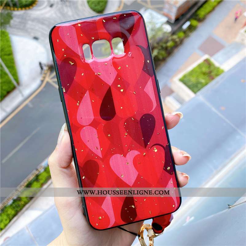 Housse Samsung Galaxy S8 Créatif Vintage Rouge Légère Personnalité Ultra Étui