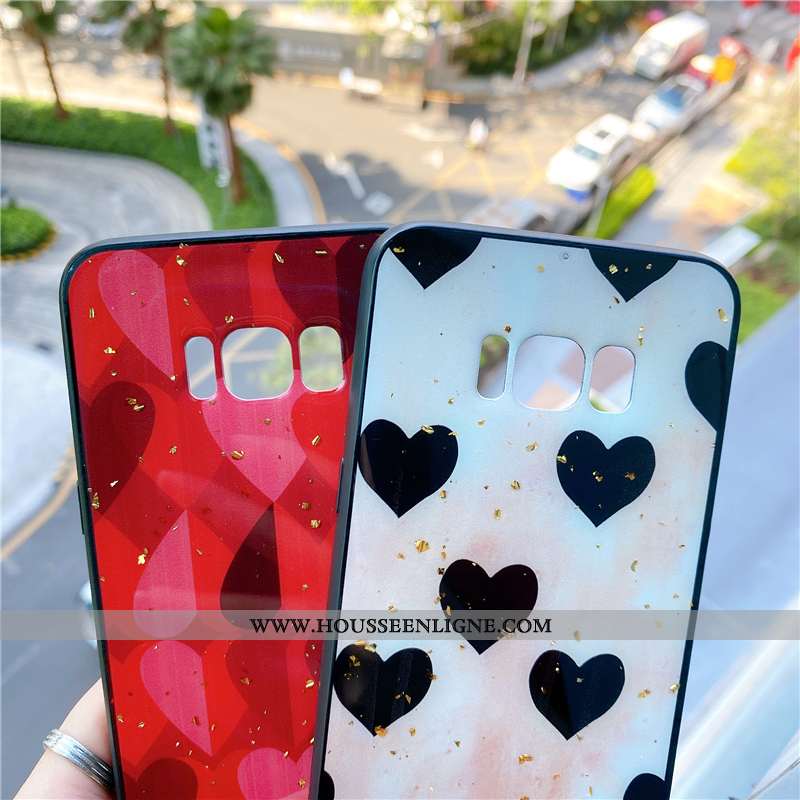 Housse Samsung Galaxy S8 Créatif Vintage Rouge Légère Personnalité Ultra Étui