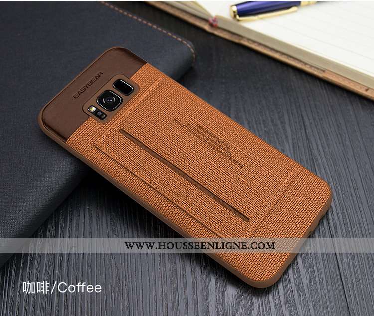 Housse Samsung Galaxy S8 Cuir Jaune Étoile Téléphone Portable Étui Tout Compris Incassable