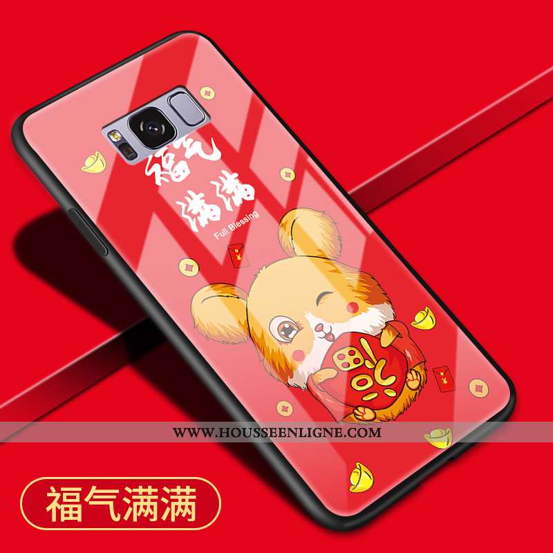 Housse Samsung Galaxy S8+ Dessin Animé Protection Étui Téléphone Portable Rat Rouge Nouveau