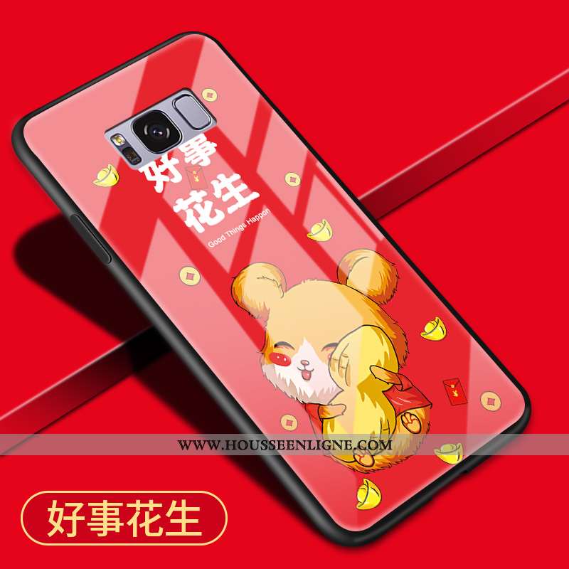 Housse Samsung Galaxy S8+ Dessin Animé Protection Étui Téléphone Portable Rat Rouge Nouveau