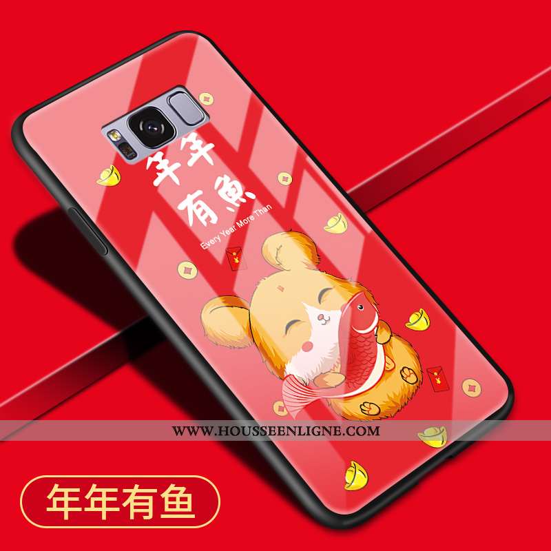 Housse Samsung Galaxy S8+ Dessin Animé Protection Étui Téléphone Portable Rat Rouge Nouveau