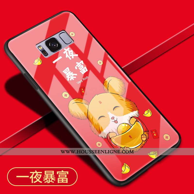 Housse Samsung Galaxy S8+ Dessin Animé Protection Étui Téléphone Portable Rat Rouge Nouveau