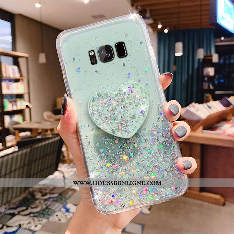 Housse Samsung Galaxy S8 Fluide Doux Mode Étui Coque Protection Transparent Vert Verte