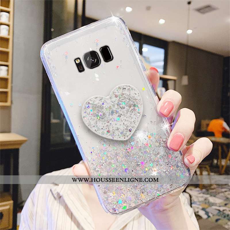 Housse Samsung Galaxy S8 Fluide Doux Mode Étui Coque Protection Transparent Vert Verte