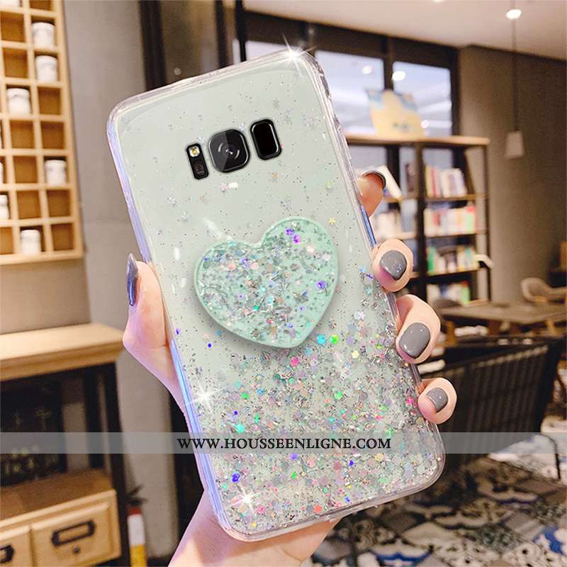 Housse Samsung Galaxy S8 Fluide Doux Mode Étui Coque Protection Transparent Vert Verte