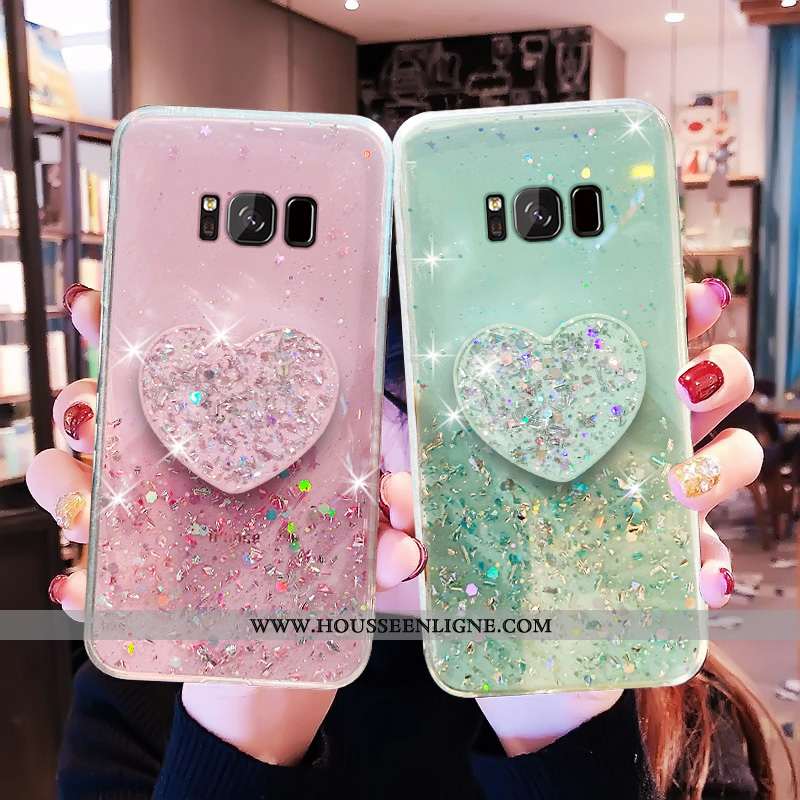 Housse Samsung Galaxy S8 Fluide Doux Mode Étui Coque Protection Transparent Vert Verte