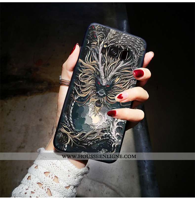 Housse Samsung Galaxy S8+ Fluide Doux Protection Téléphone Portable Charmant Noir Tout Compris Nouve