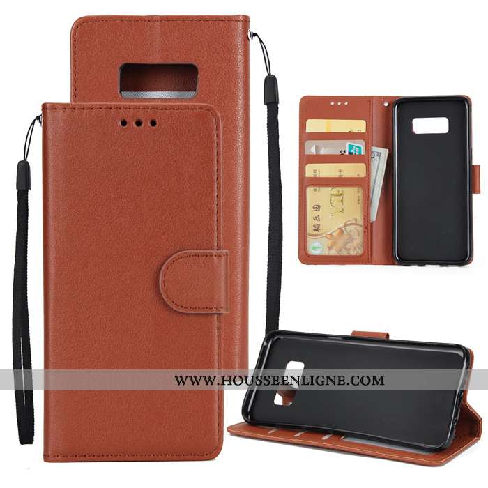 Housse Samsung Galaxy S8 Fluide Doux Silicone Coque Rose Étoile Cuir Véritable Téléphone Portable