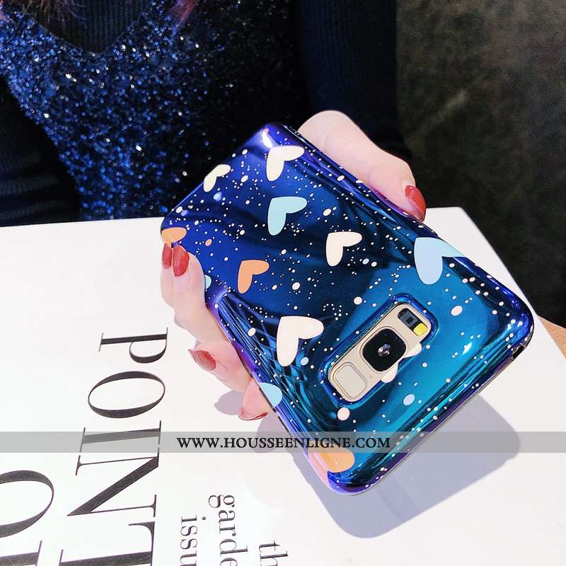 Housse Samsung Galaxy S8 Fluide Doux Silicone Tendance Coque Étoile Téléphone Portable Amoureux Bleu