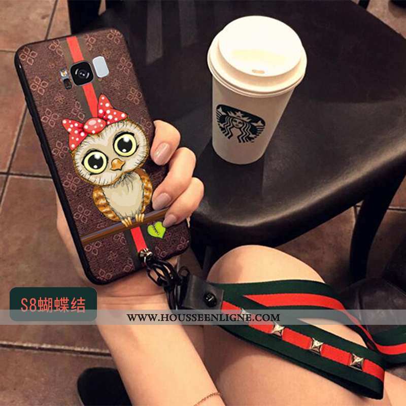 Housse Samsung Galaxy S8 Fluide Doux Silicone Tout Compris Tendance Courte Étoile Ornements Suspendu