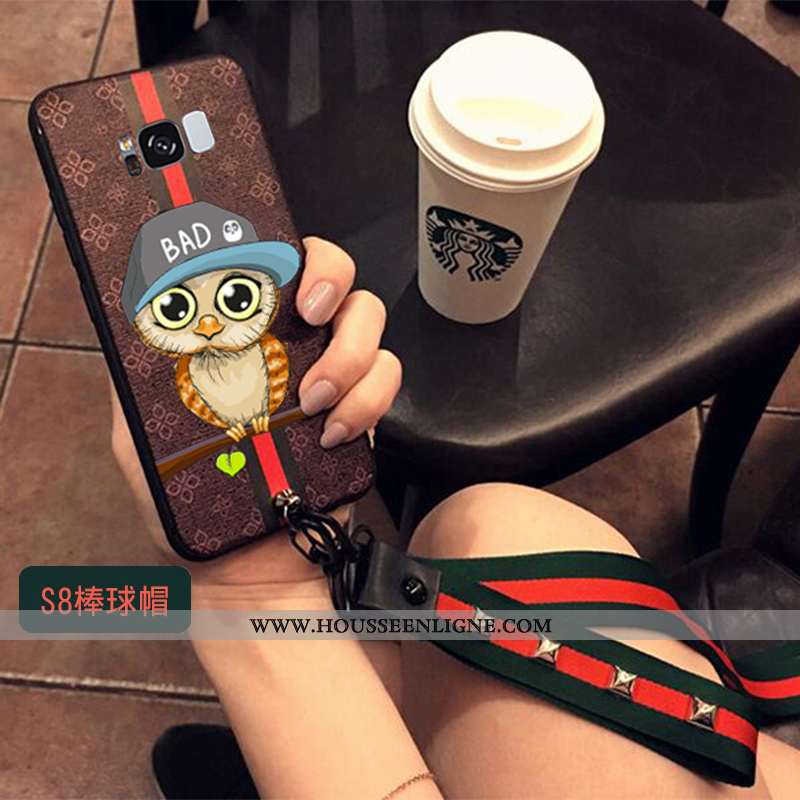 Housse Samsung Galaxy S8 Fluide Doux Silicone Tout Compris Tendance Courte Étoile Ornements Suspendu