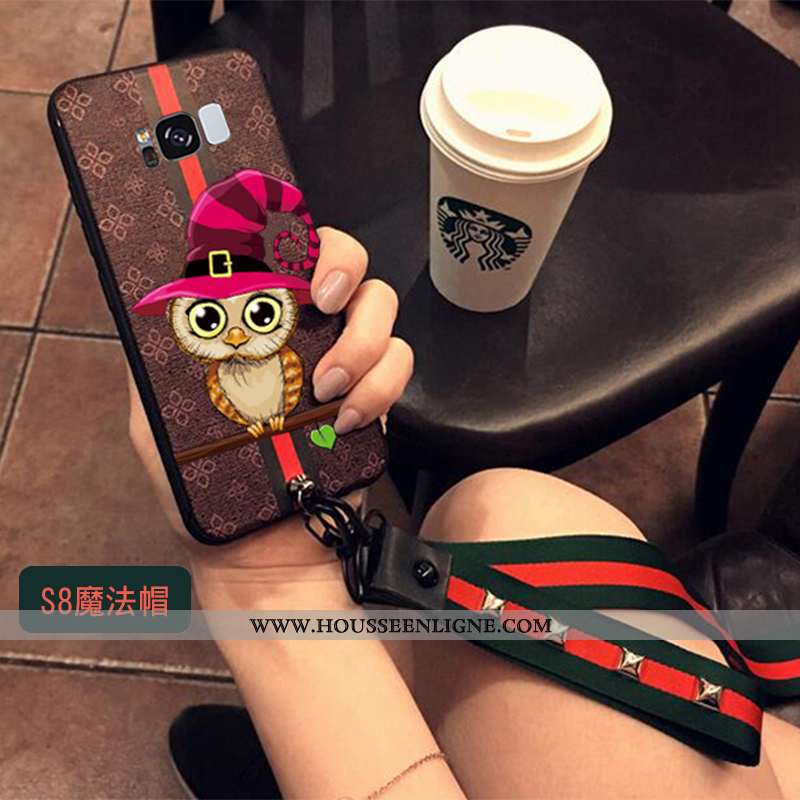 Housse Samsung Galaxy S8 Fluide Doux Silicone Tout Compris Tendance Courte Étoile Ornements Suspendu