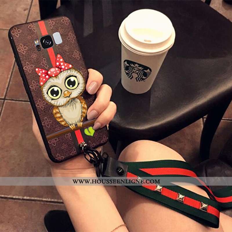 Housse Samsung Galaxy S8 Fluide Doux Silicone Tout Compris Tendance Courte Étoile Ornements Suspendu
