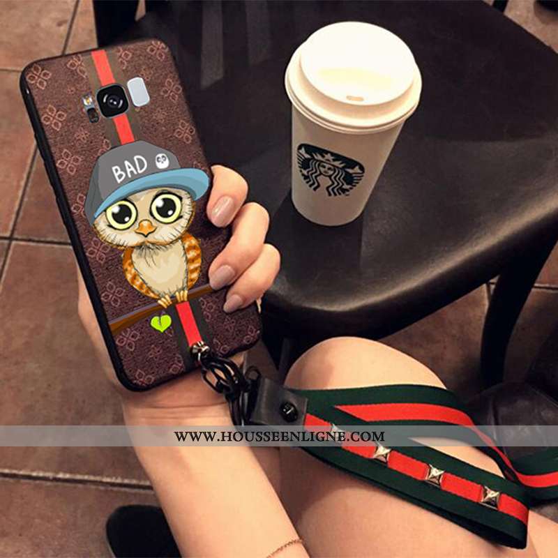 Housse Samsung Galaxy S8 Fluide Doux Silicone Tout Compris Tendance Courte Étoile Ornements Suspendu