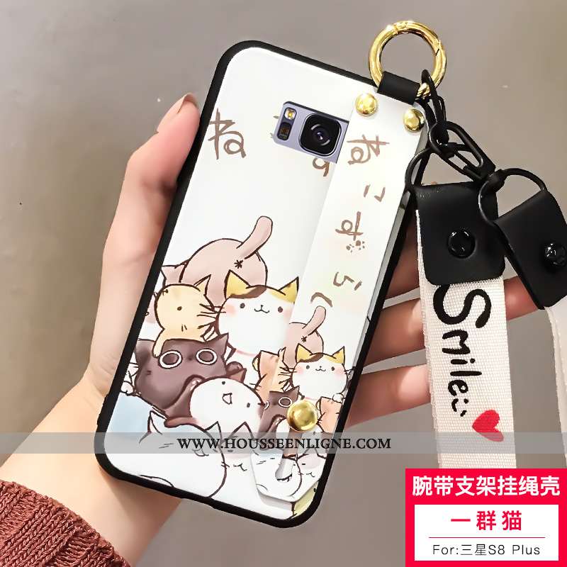Housse Samsung Galaxy S8+ Mode Fluide Doux Silicone Coque Téléphone Portable Étoile Blanc Blanche