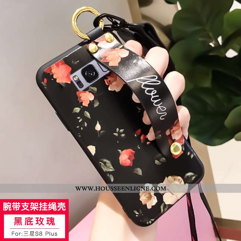 Housse Samsung Galaxy S8+ Mode Fluide Doux Silicone Coque Téléphone Portable Étoile Blanc Blanche