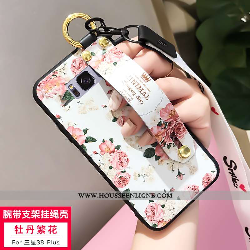 Housse Samsung Galaxy S8+ Mode Fluide Doux Silicone Coque Téléphone Portable Étoile Blanc Blanche