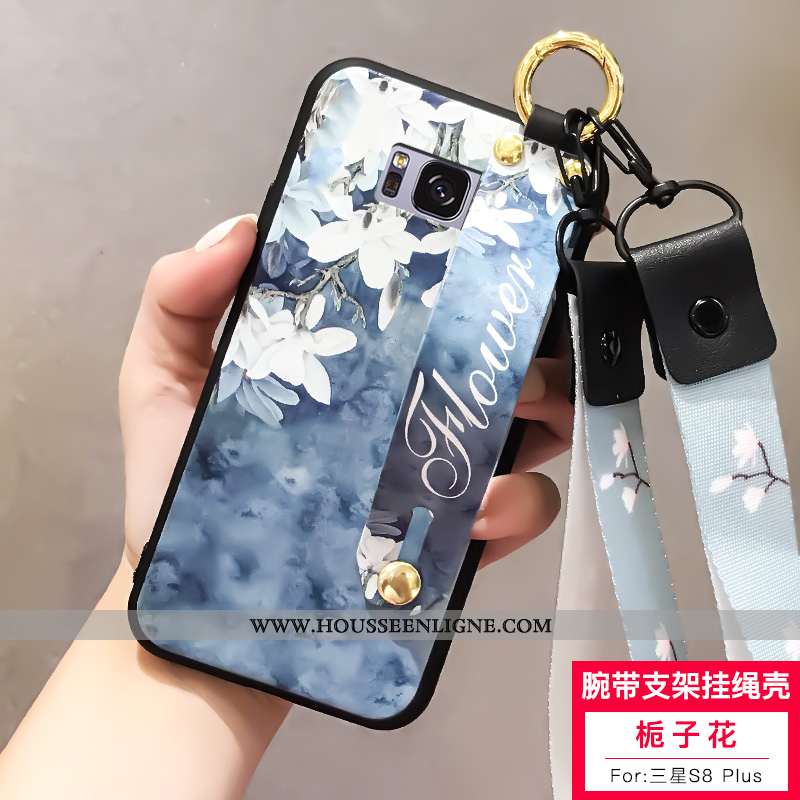 Housse Samsung Galaxy S8+ Mode Fluide Doux Silicone Coque Téléphone Portable Étoile Blanc Blanche