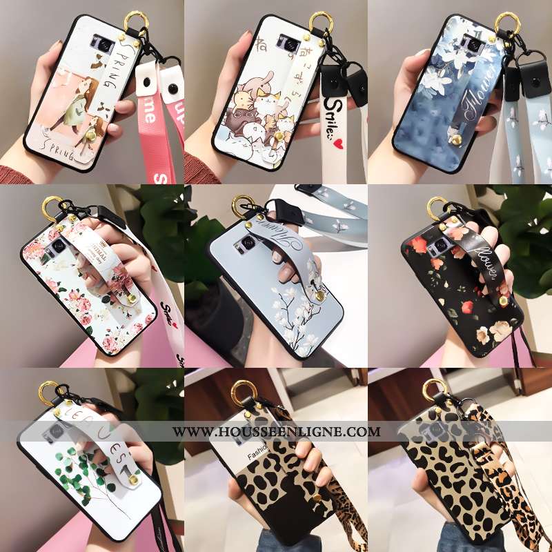 Housse Samsung Galaxy S8+ Mode Fluide Doux Silicone Coque Téléphone Portable Étoile Blanc Blanche