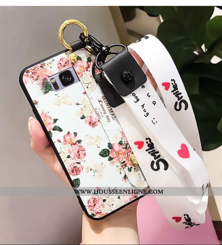 Housse Samsung Galaxy S8+ Mode Fluide Doux Silicone Coque Téléphone Portable Étoile Blanc Blanche