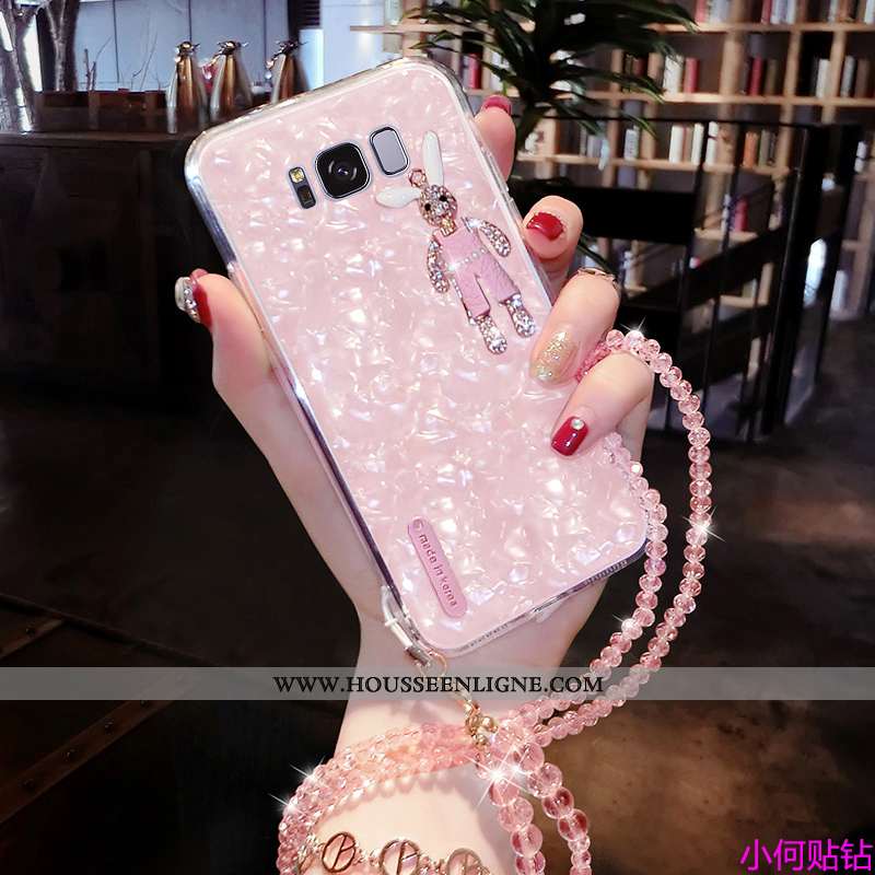 Housse Samsung Galaxy S8+ Mode Fluide Doux Téléphone Portable Membrane Coque Tempérer Étoile Blanche